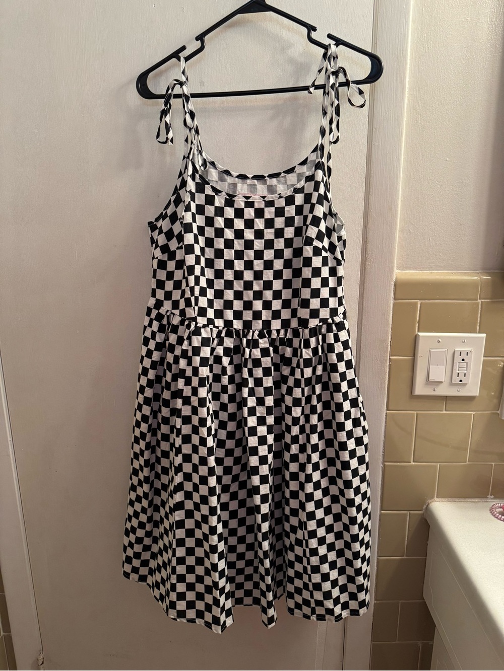 Tuesday of California - Breakfast Slip dress - Checkered - Small